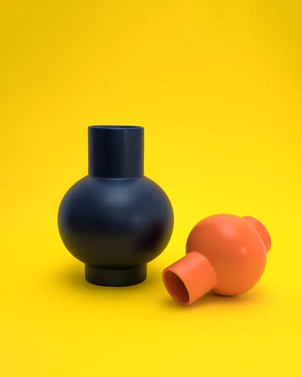 Strøm Vase 16 cm Vibrant Orange