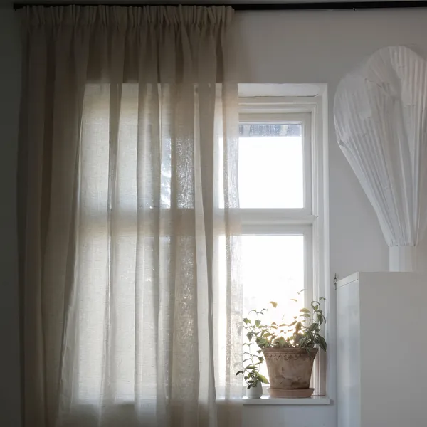 Sophie Gardin Dobbelt Bredde Natur 290x270 cm