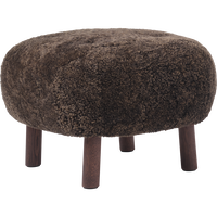 Little Petra VB1 Lounge Chair Set Sheepskin Espresso / Dark Stained Oak