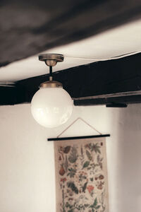 Alley Loftslampe Antik Messing / Hvid