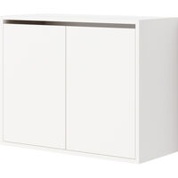 Skab Høj med Låger Hvidt