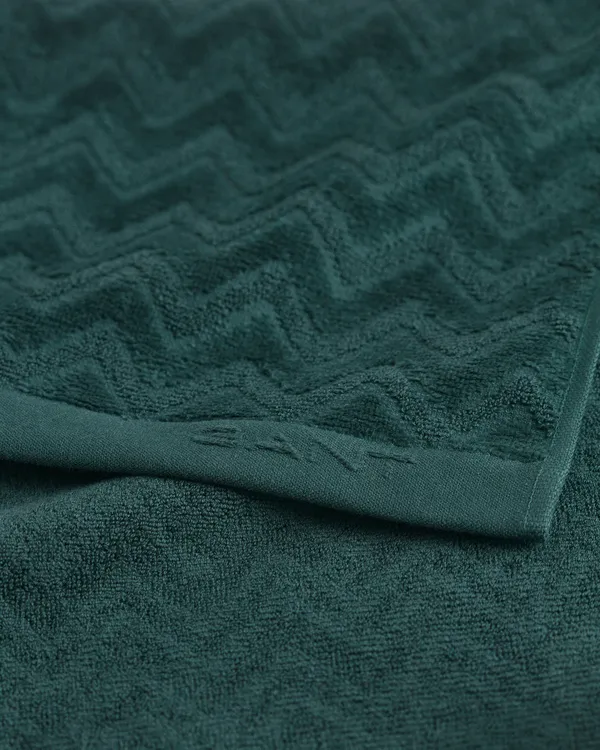 Jacquard Herringbone Towel 30X50 Faded Brick Håndklæde 30x50 cm Tartan Green