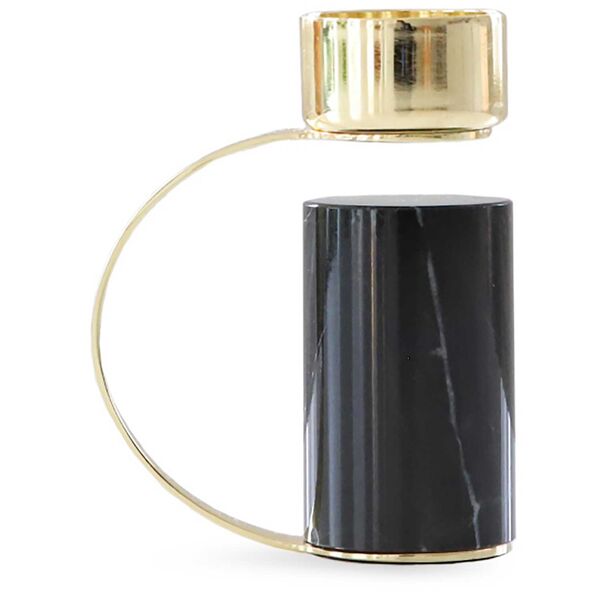 Heavy Tealight Holder Nero Marquina