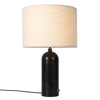 Gravity Bordlampe Stor Sort Marmor / Canvas