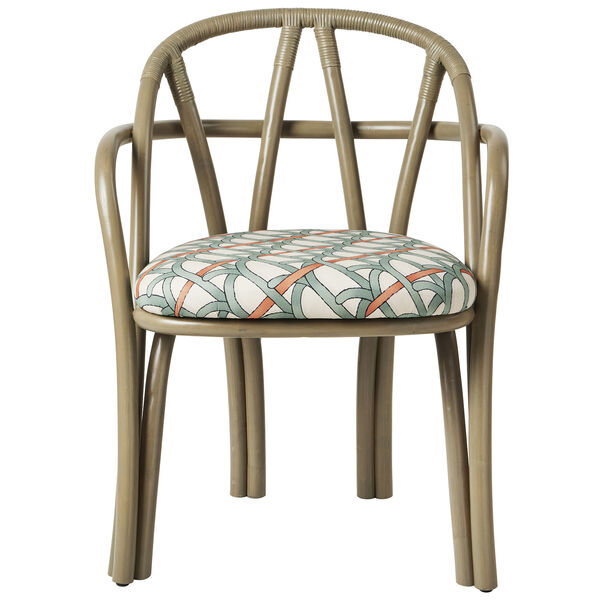 Bistra Spisestol Med Armlæn Olivengrøn / Reales Pattern 001