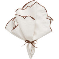Gia Serviett 45x45 cm 2-pk Hvit / Brun