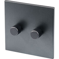 Double Rotary Wall dimmer Graphite