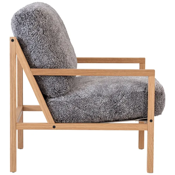 Seventy Five Wood Lænestol Egetræ / Fåreskind Scandinavian Grey
