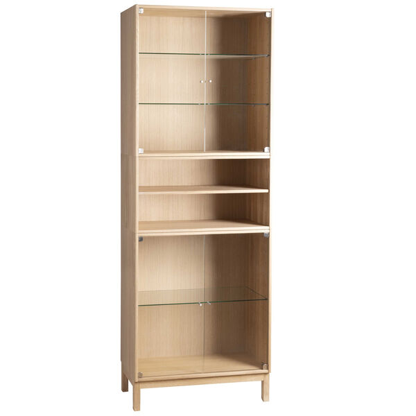 3001 Vitrineskab 198 cm Hvidolieret Eg
