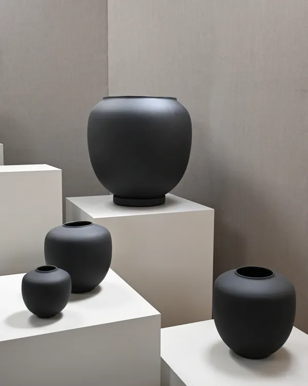 Sunao Vase Ø25 cm Sort