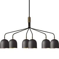 Howard Lysekrone 6 Lange Arme Gunmetal / Messing