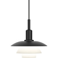 PH 3/3 Pendel Metal Black / Opal Glass