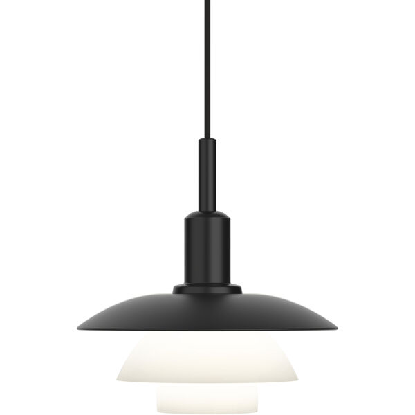 PH 3/3 Pendel Metal Black / Opal Glass