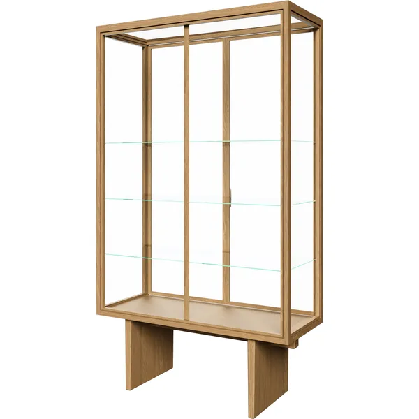 Private Vitrinskåp 110x45x191 cm Ljus Betsad Ek