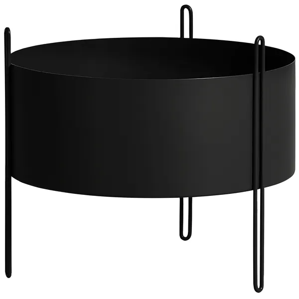 Pidestall Krukke Ø40 cm Sort