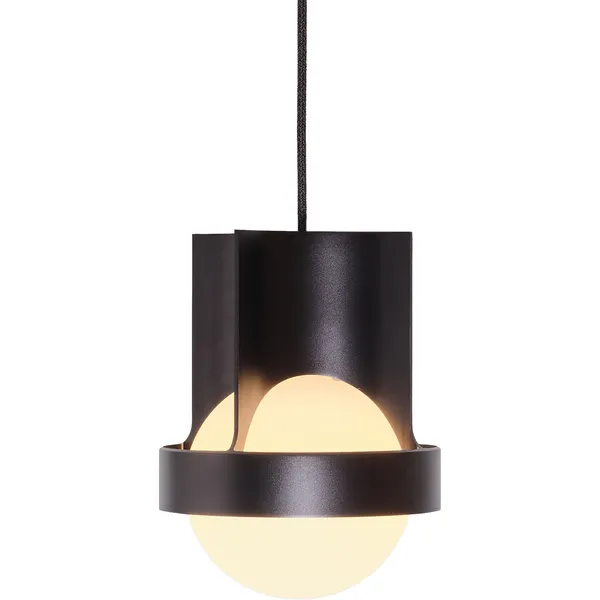 Loop Single Ceiling Lamp with Sphere IV Dark Grey