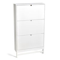 Falsterbo Shoe Cupboard 3 Compartments White Lacquer