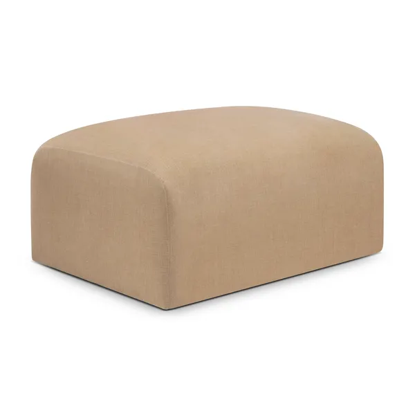 Bulky footstool - Light Sepia fabric