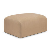Bulky footstool - Light Sepia fabric