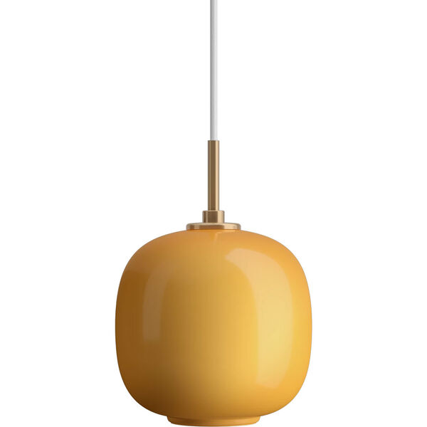 VL45 Radiohus Pendel 175 mm Messing / Glossy Amber