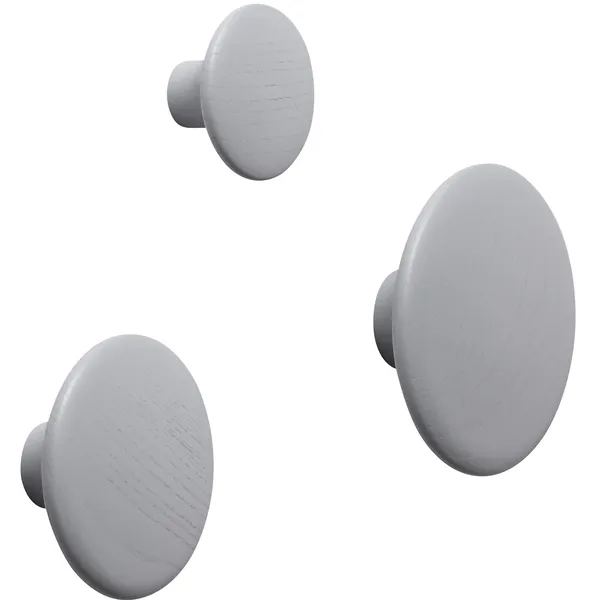 Dots Krog Træ Ø17 cm Grå