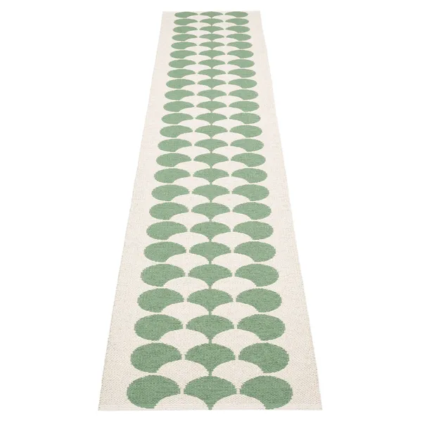 Poppy Tæppe Grønt/Vanilla 70x350 cm