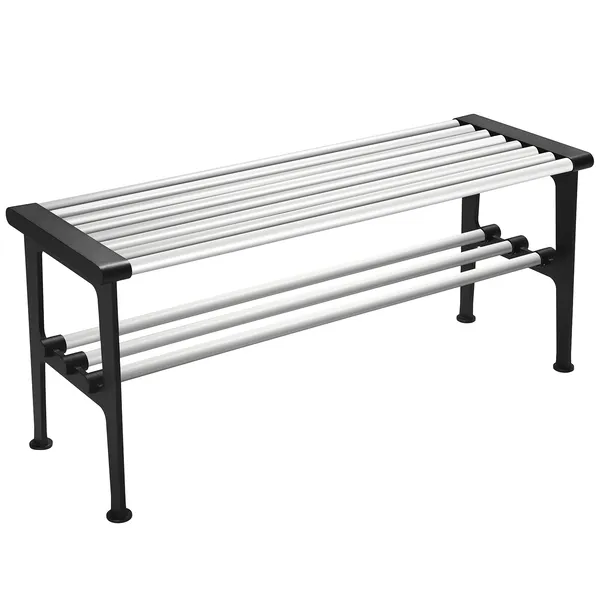 Nostalgi Bænk 100 cm Aluminium / Sort