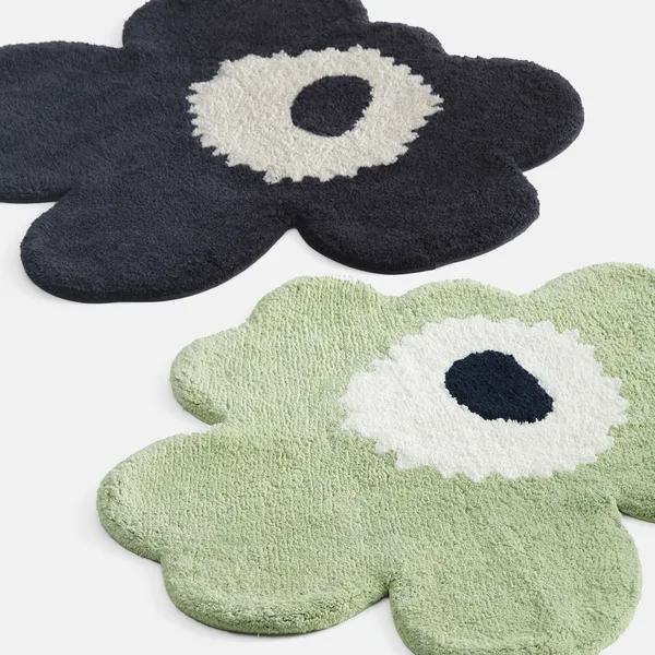 Unikko Baderomsmatte 73X74 cm Off-white/Charcoal