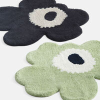 Unikko Baderomsmatte 73X74 cm Off-white/Charcoal