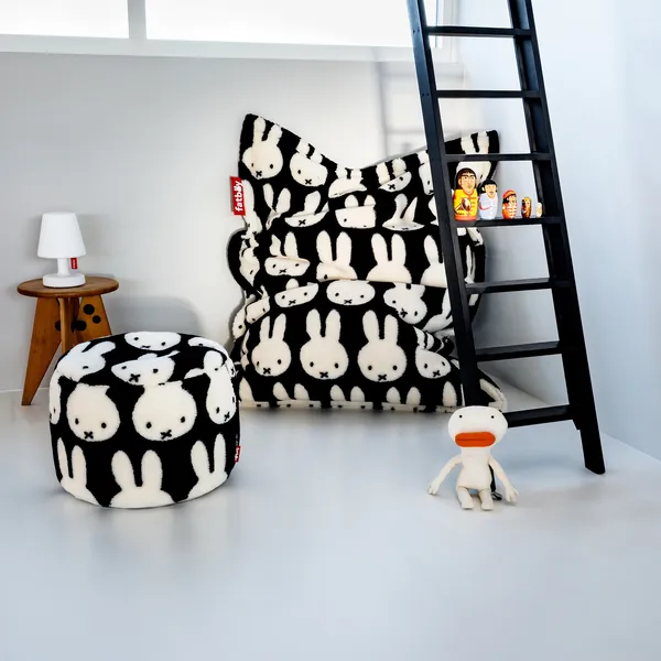 Point Teddy x Miffy Puff Svart/Vit