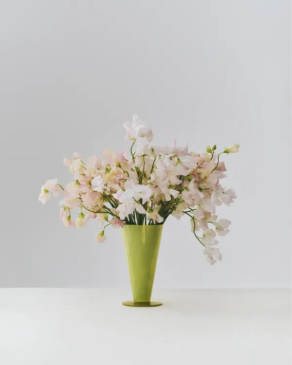 Conical Vase Small Light Green / Dark Lime