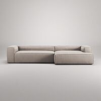 Grand 4-Personers Sofa chaiselong Højre Sandshell Beige