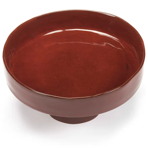 La Mère Bowl With Foot Venetian Red