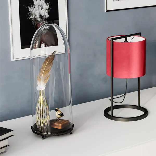 Vieste Bordlampe H45 cm Rød