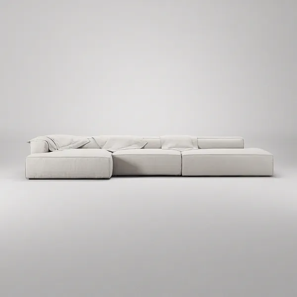 Grand 5-Personers Sofa åben ende Højre Moon White