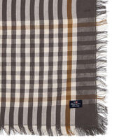 Checked Serviet 50x50 cm Grå / Hvid / Fudge