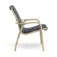 Laminett Fåtölj Fårskinn Lackerad Ek / Charcoal