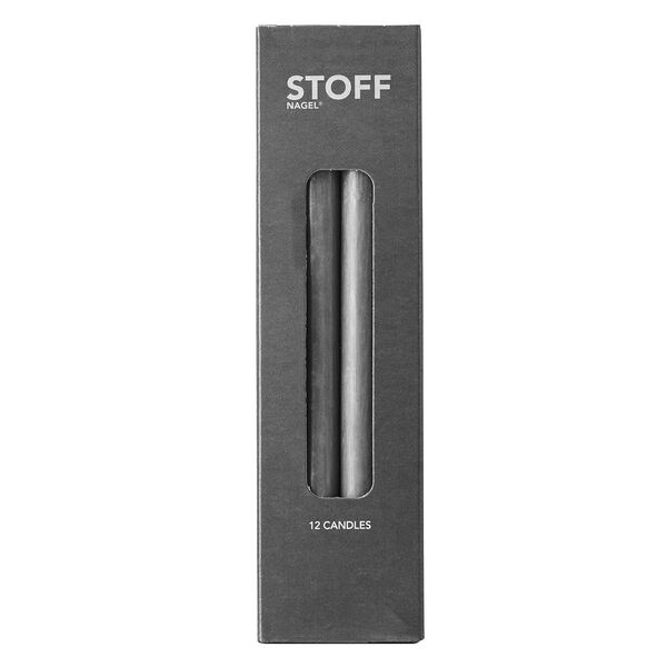 Nagel Taper Candles 12-Pack Anthracite