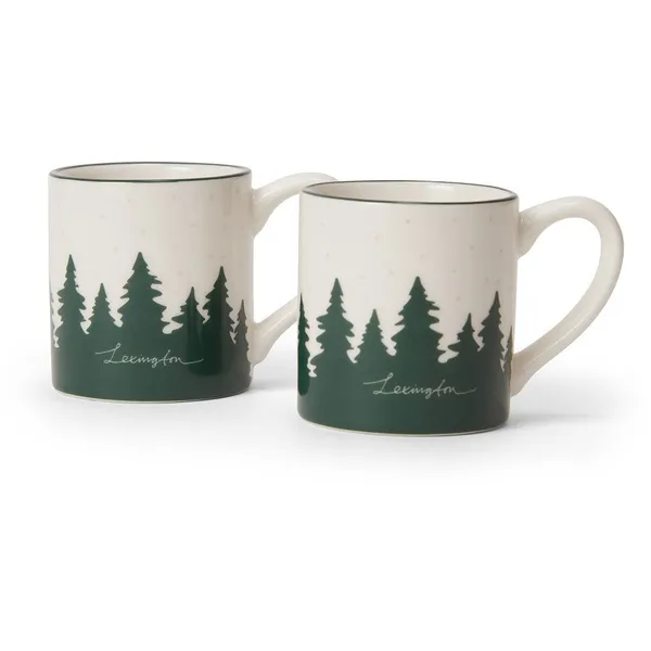 Happy Holidays Espressomuki Valkoinen / Vihreä 2 kpl:n pakkaus