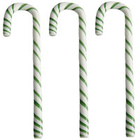 Polka Stick Julepynt 17 cm 3-pk Hvit/Sort