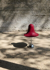 Pantop Bordlampe Bærbar Ø18 Krom / Cherry Red