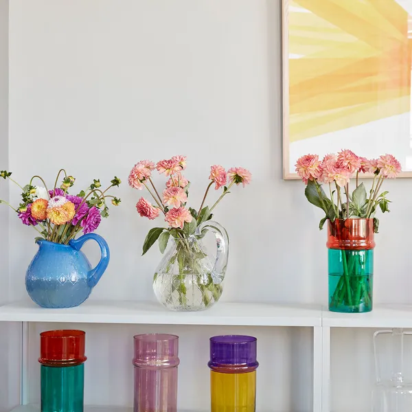 Moroccan Vase L Blå / Grøn