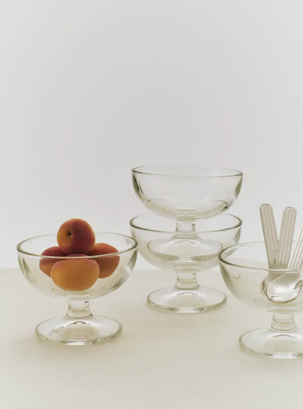 Glass Dessert Bowl 105 cm Clear