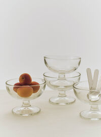 Glass Dessert Bowl 105 cm Clear