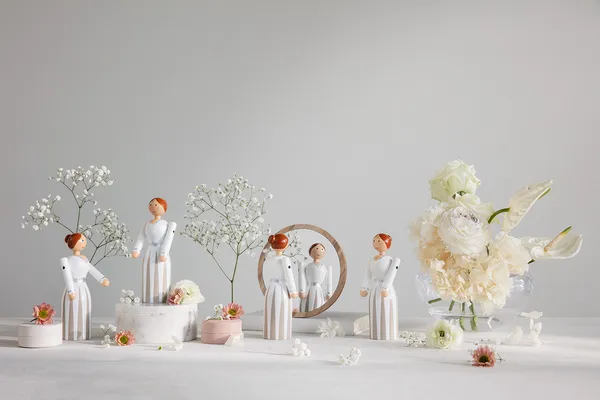 Bride Trefigur Hvit