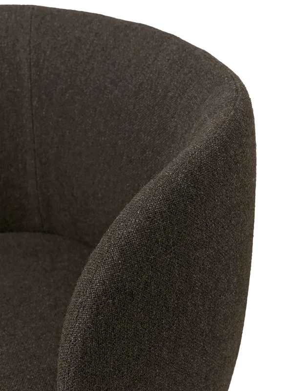 Rico Dining Swivel Bouclé Ruokailutuoli Tummanharmaa