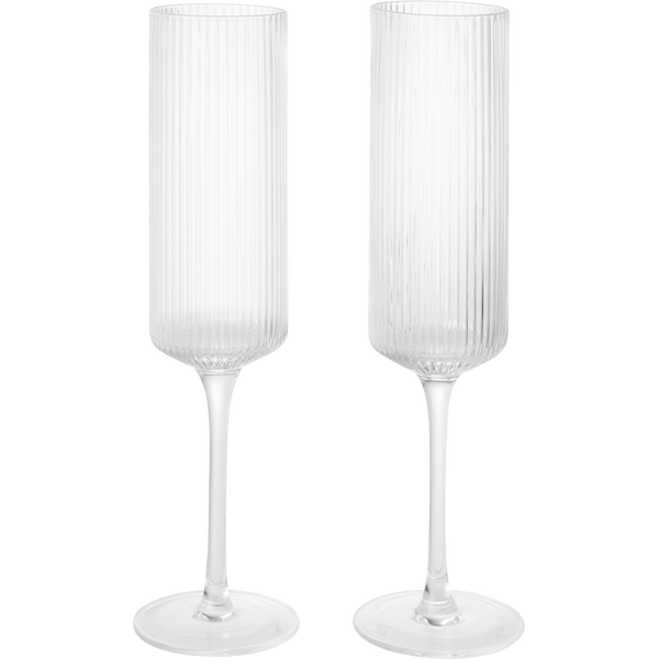 Ripple Champagneglas 2-pak Klart