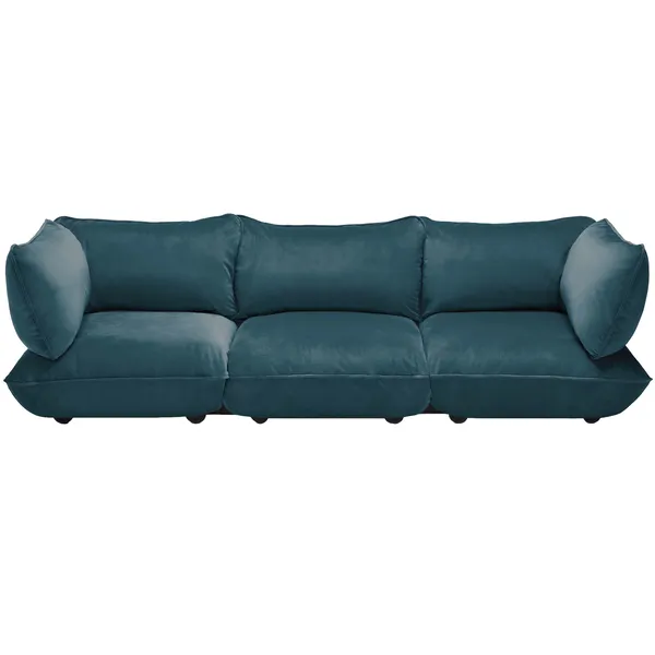 Sumo 4-Seter Sofa Fløyel Petrol
