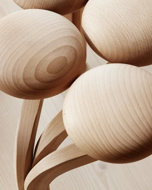 Utzon Stool Skammel Bøg/Messing