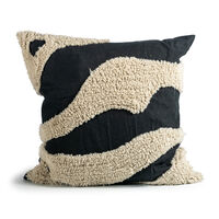 Fluffy Pyntepude 50x50 cm Sort / Beige